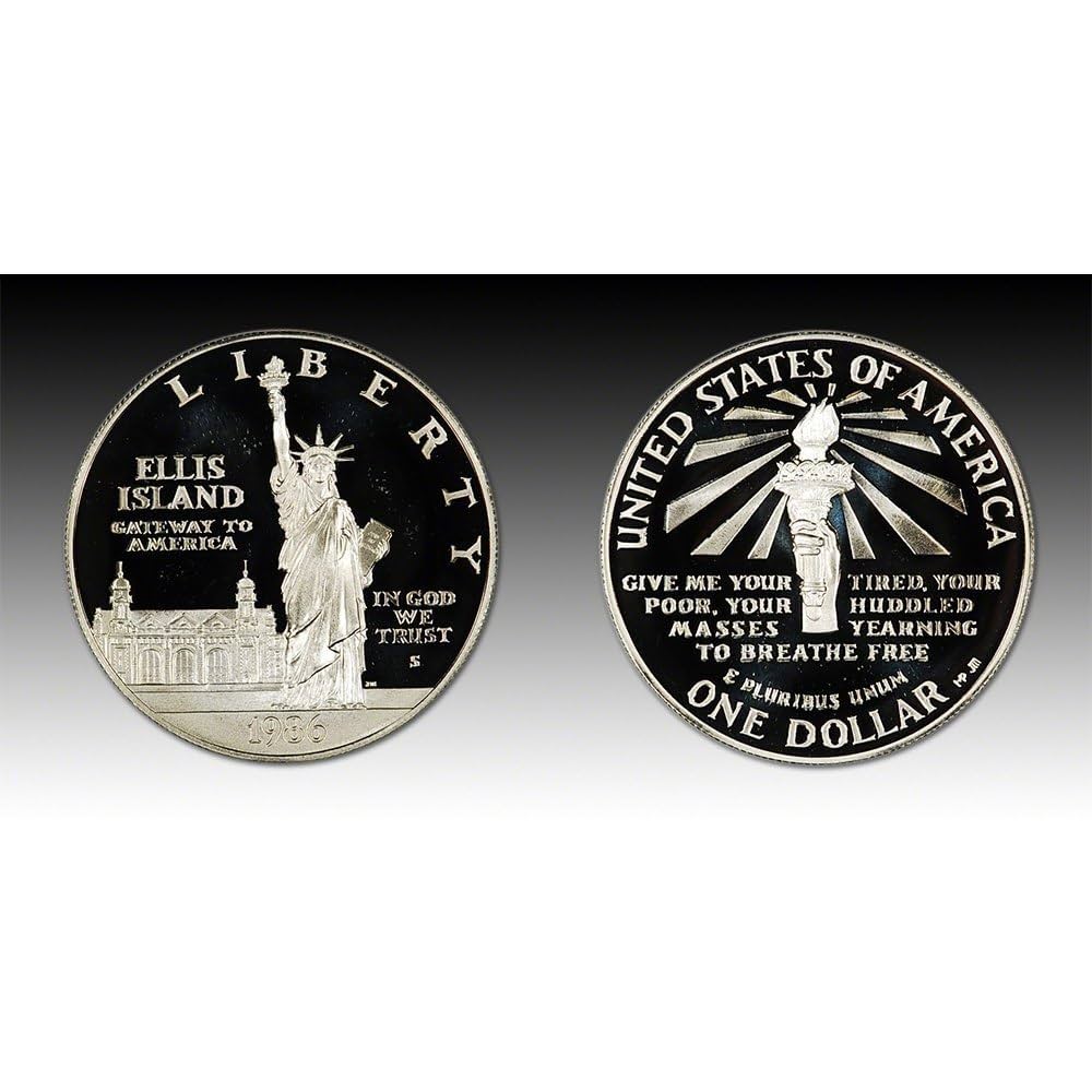 1986 S 1986 Statute of Liberty Ellis Island Silver